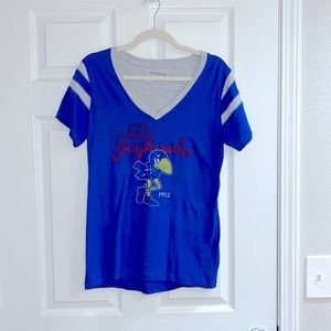 University of Kansas 1912 Jayhawk V-Neck T-Shirt (Never Worn)